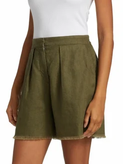 Women ATM Anthony Thomas Melillo Linen Pleated Shorts
