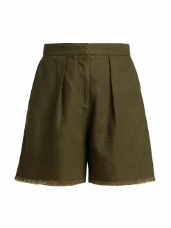 Women ATM Anthony Thomas Melillo Linen Pleated Shorts