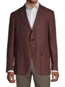 Ermenegildo Zegna Linen|Linen, Wool & Silk Blazer Dark Brown