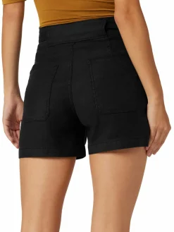 Women Hudson Linen-Blend Denim High-Rise Shorts