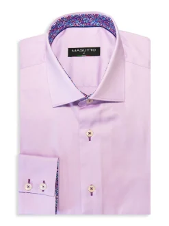 Masutto Dress Shirts|Lior Classic Fit Contrast Sport Shirt