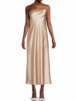 Women Renee C. Liquid Satin Midi Tube Dress