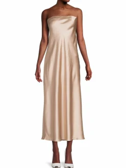 Women Renee C. Liquid Satin Midi Tube Dress