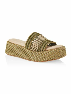 rag & bone Logan Crochet Flatform Slide Sandals