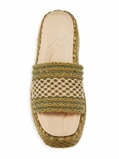 rag & bone Logan Crochet Flatform Slide Sandals