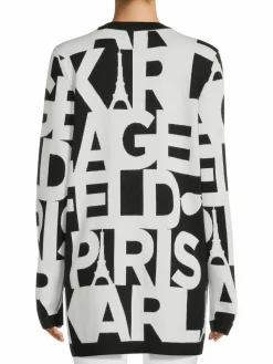 Women Karl Lagerfeld Paris Logo Cardigan
