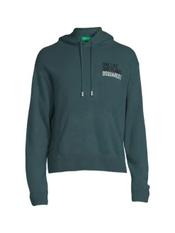 Dsquared2 Cashmere|Logo Cashmere Hoodie Green
