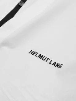 Helmut Lang Casual Button-Down Shirts|Logo Cotton Long Sleeve Shirt White