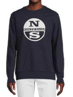North Sails Sweatshirts & Hoodies|Logo Crewneck Sweatshirt Navy