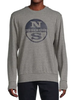 North Sails Sweatshirts & Hoodies|Logo Crewneck Sweatshirt Grey