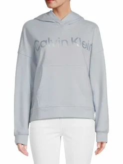 Women Calvin Klein Performance Logo Dropped Shoulder Hoodie