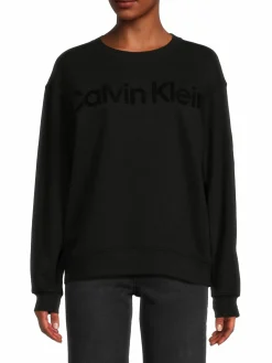 Women Calvin Klein Performance Logo Dropped Shoulder Sweatshirt