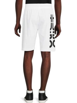 HUGO Loungewear, Sleepwear & Robes|Logo Graphic Drawstring Shorts White