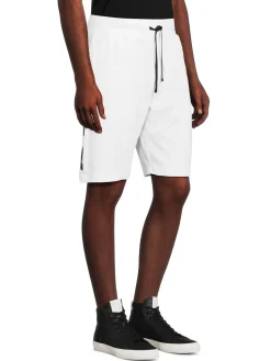 HUGO Loungewear, Sleepwear & Robes|Logo Graphic Drawstring Shorts White