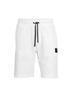 HUGO Loungewear, Sleepwear & Robes|Logo Graphic Drawstring Shorts White