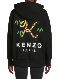 Women Kenzo Logo Graphic Oversized Hoodie