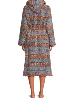Missoni Loungewear, Sleepwear & Robes|Logo Hooded Robe Grey Multi