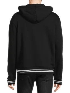 True Religion Coats & Jackets|Logo Hooded Varsity Jacket Jet Black
