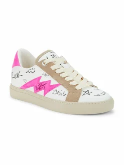 Zadig & Voltaire Logo Leather & Suede Sneakers