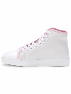 Moschino Couture! Logo Leather High Top Sneakers