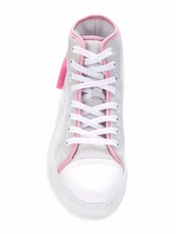Moschino Couture! Logo Leather High Top Sneakers