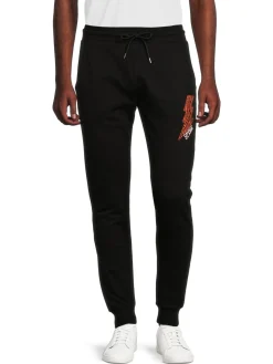 cavalli CLASS Pants|Logo Lightning Bolt Joggers Black