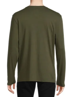 Karl Lagerfeld Paris Tees|Logo Long Sleeve Tee Forest