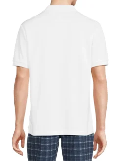 TailorByrd Polos|Logo Pique Performance Polo White
