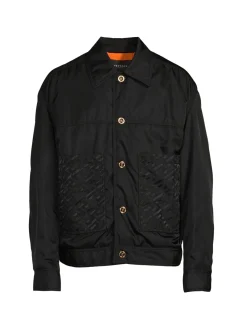 Versace Coats & Jackets|Logo Pocket Jacket Black