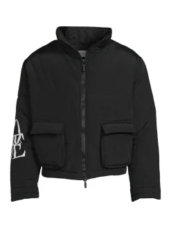 R H U D E Coats & Jackets|Logo Puffer Jacket Black