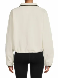 Women DKNY Sport Logo Quarter Zip Pullover