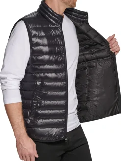 Guess Coats & Jackets|Logo Quilted Puffer Vest