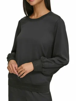 Women Karl Lagerfeld Paris Logoband Hem Sweatshirt