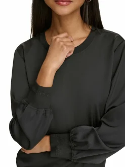 Women Karl Lagerfeld Paris Logoband Hem Sweatshirt