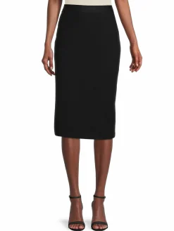 Women Karl Lagerfeld Paris Logoband Midi Skirt