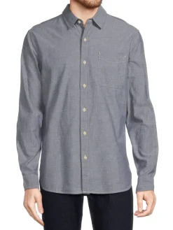 AG Jeans Casual Button-Down Shirts|Long Sleeve Solid Shirt