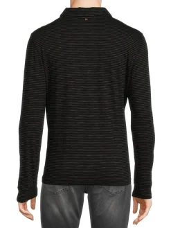 Billy Reid Polos|Long Sleeve Striped Polo