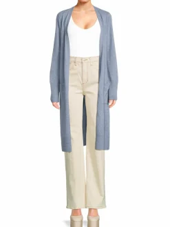 Women Saks Fifth Avenue Longline Cashmere Duster Cardigan