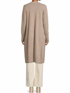 Women Saks Fifth Avenue Longline Cashmere Duster Cardigan