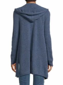Women Saks Fifth Avenue Longline Cashmere Hoodie Sweater