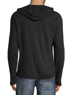 Vince Sweatshirts & Hoodies|Long-Sleeve Cotton Hoodie Black