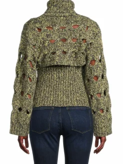 Women Jonathan Simkhai Lorrin Cable Wool Blend Sweater