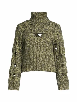Women Jonathan Simkhai Lorrin Cable Wool Blend Sweater