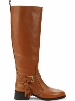 See by Chloé Lory Tassel Leather Knee High Boots