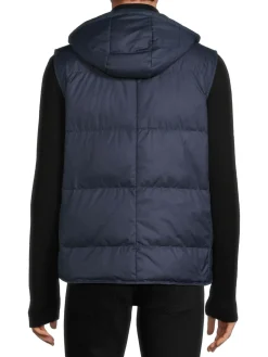 Jack Victor Coats & Jackets|Ludwig Hooded Down Vest Navy