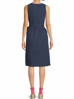 Women Michael Stars Lulu Belted Linen Shirt Dress