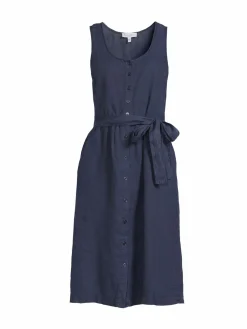 Women Michael Stars Lulu Belted Linen Shirt Dress