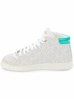Valentino by Mario Valentino Mabel Perforated Mongram High Top Sneakers