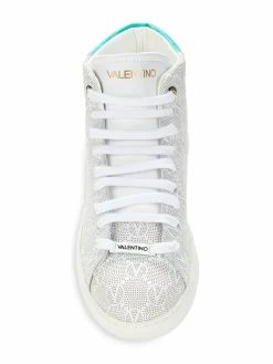 Valentino by Mario Valentino Mabel Perforated Mongram High Top Sneakers