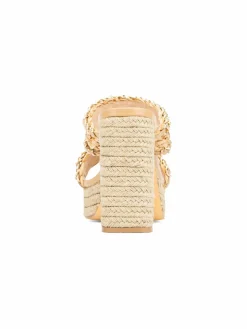 FASHION TO FIGURE Maia Braded Raffia Platform Sandals